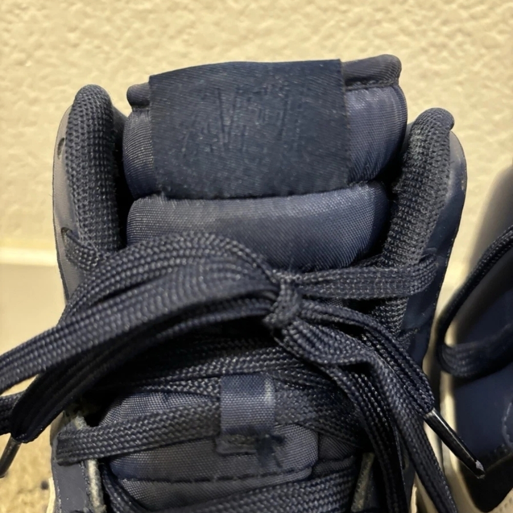 Nike Air Force Blue and White Leather High Top Sneakers Size 8 - Picture 6 of 7